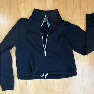 Vuori Women Black Quarter Zip Jacket